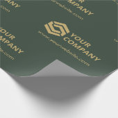 DarkGreen-Markenlogos für Werbezwecke Geschenkpapier (Ecke)