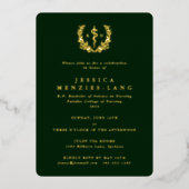 DarkGreen registrierter Krankenschwester Asclepius Folieneinladung (Vorderseite)