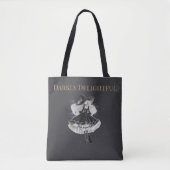 Darkly Delightful – Gothic Witch & Cat Tote Bag Tasche (Vorderseite)
