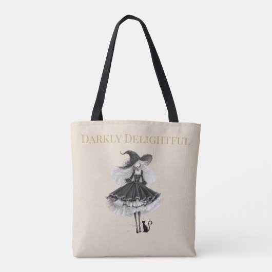 Darkly Delightful – Light Edition Witch & Cat Tasche (Rückseite)