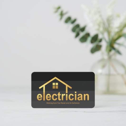Darkness Layer Gold Electrical Zuhause Visitenkarte (Stehend Vorderseite)