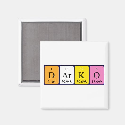 Darko Periodenmagnet Magnet (Vorderseite/Rückseite)