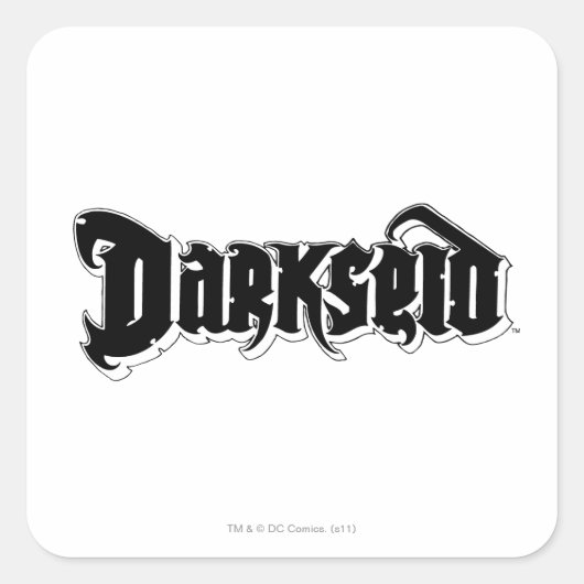 Darkseid-Logo 2 Quadratischer Aufkleber (Vorderseite)
