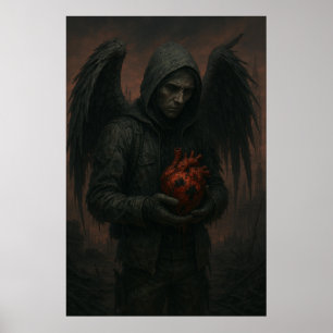 DarkStarBurn Black Heart Poster