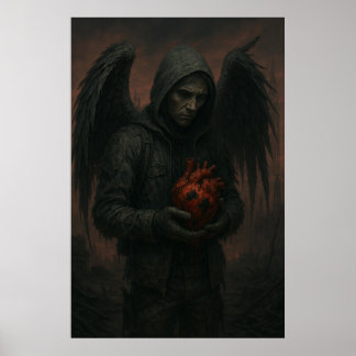 DarkStarBurn Black Heart Poster