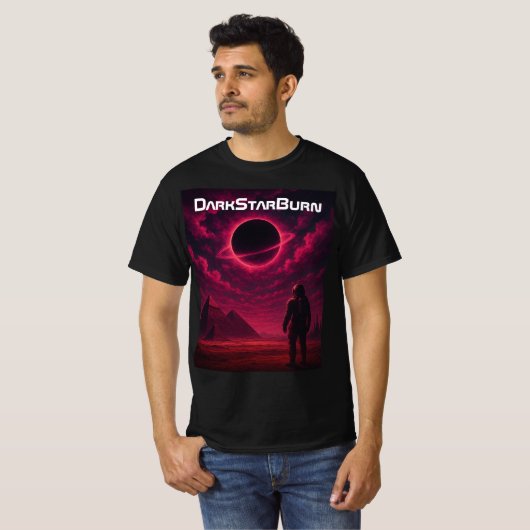 🪐 DarkStarBurn "Eclipse Descent" Dual-Side T-Shi T-Shirt (Vorne ganz)
