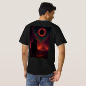 🪐 DarkStarBurn "Eclipse Descent" Dual-Side T-Shi T-Shirt (Schwarz voll)