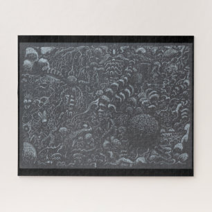 Darkworld Silber-Tinten-Landschaft Puzzle