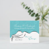 Darla [Wellness-Center blau] Postkarte (Stehend Vorderseite)