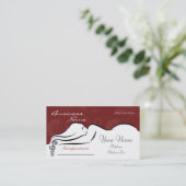 Darlas [rote] Visitenkarten Terminkarte (Stehend Vorderseite)