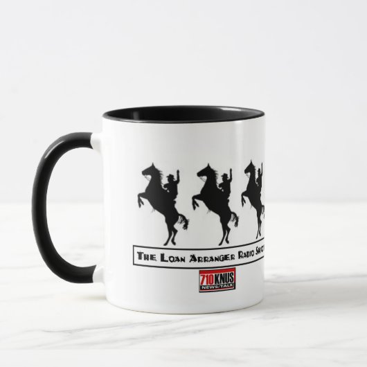 Darlehens-Arrangeur-Radioshow-Tasse Tasse (Links)