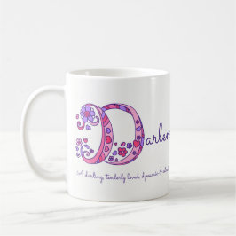 Darlene Name bedeutet dekorative D-Monogramm-Tasse Kaffeetasse