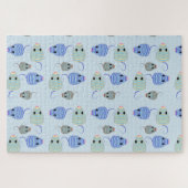 Darlenes Blau und Brown Mouses Puzzle (Horizontal)