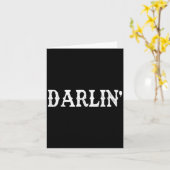 Darlin' Shirt Western Southern Rodeo Cowgirl Karte (Gelbe Blume)