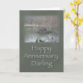 Darling Anniversary Beaver Lodge Karte (Gelbe Blume)
