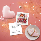 Darling Be Mine Girly Fox Classroom Valentine Mitteilungskarte