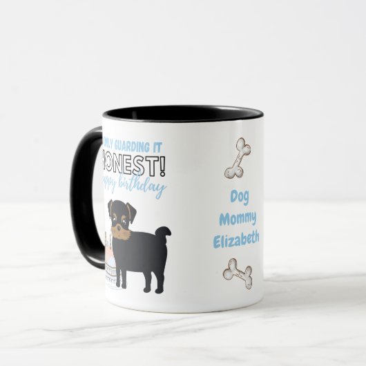 Darling Black Chipoo Funny MAMA oder Vater Geburts Tasse (Vorderseite Links)