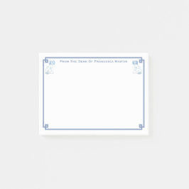 Darling Blue and White Staffordshire Spanischer Sc Post-it Klebezettel