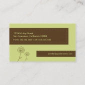 Darling Blume MOMY Calling Card (Limon) Telefonnummerkarte (Rückseite)