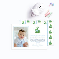 Darling Bunny Green Blue Baby Boy Picture Birthday
