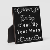 Darling Clean Up Your Mess Customizable Fotoplatte (Vorderseite)