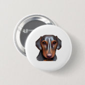 Darling Dackel Button (Vorne & Hinten)