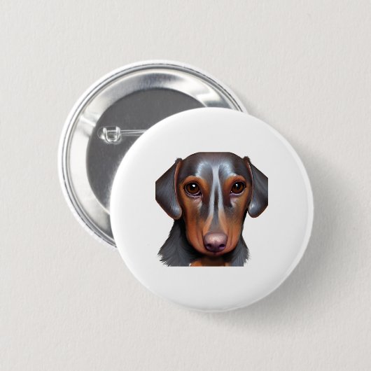 Darling Dackel Button (Vorne & Hinten)