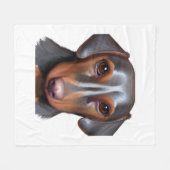 Darling Dackel Fleecedecke (Vorderseite (Horizontal))