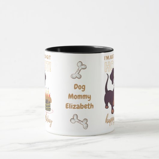 Darling Dackel Hund Funny MAMA oder Vater Geburtst Tasse (Zentrum)