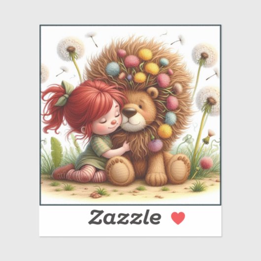 Darling Dandelion Custom-Cut Vinyl Sticker (Blatt)