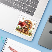 Darling Dandelion Custom-Cut Vinyl Sticker (Laptop mit iPhone)