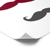 Darling Dapper Mustache Kinderzimmer Wall Art Poster (Ecke)