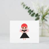 Darling Fairy 72 mit rotem Haar Postkarte (Stehend Vorderseite)