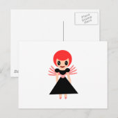 Darling Fairy 72 mit rotem Haar Postkarte (Vorne/Hinten)