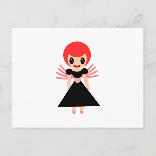 Darling Fairy 72 mit rotem Haar Postkarte (Vorderseite)