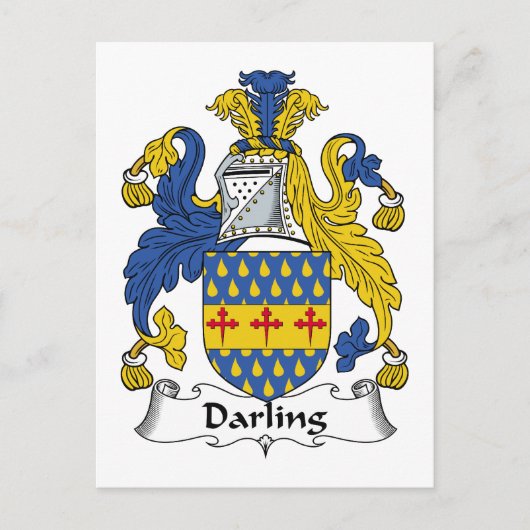 Darling Familienwappen Postkarte (Vorderseite)