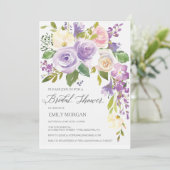 Darling Flora Bridal Dusche Einladung (Stehend Vorderseite)