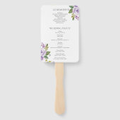 Darling Flora Wedding Program Fan Fächer (Rückseite)