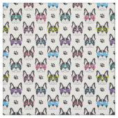 Darling Frenchies mit Brille Stoff (Muster)