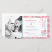 Darling Girl Einladung Foto Card (Vorne/Hinten)