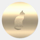 Darling Gold Cat Runder Aufkleber (Vorderseite)