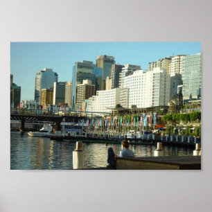 Darling Harbour in Sydney in New South Wales Poster