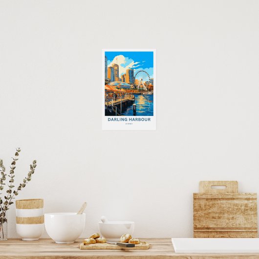 Darling Harbour Sydney Travel Print Poster (Küche)