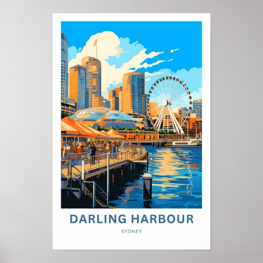 Darling Harbour Sydney Travel Print Poster (Vorne)