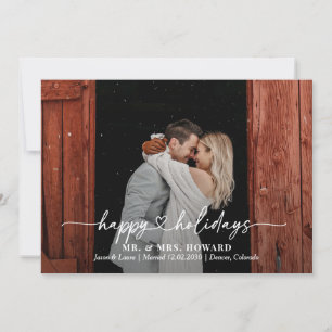 Darling Heart Happy Holidays Fotokarte Feiertagskarte
