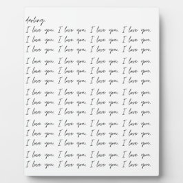 Darling I Liebe You Art Plaque Display Fotoplatte