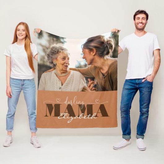 Darling Mama Foto Geschenk für Mama Fleecedecke (Beispiel)