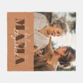 Darling Mama Foto Geschenk für Mama Fleecedecke (Vorderseite (Horizontal))