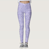 Darling Pale Lila Glitzer CUSTOM TEXT Leggings (Vorderseite)