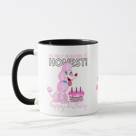Darling Pink Poodle Hund Mamas Funny Birthday Tasse (Links)